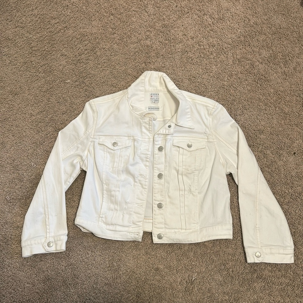 Guess white jean jacket